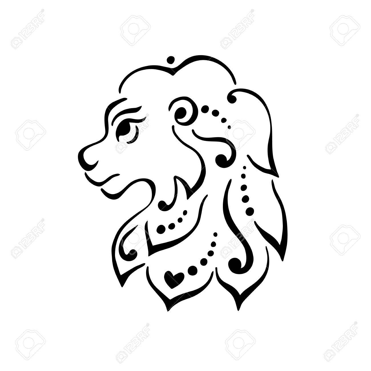Tete De Lion Tatouage Ou Logo Vector Illustration Clip Art Libres De Droits Vecteurs Et Illustration Image