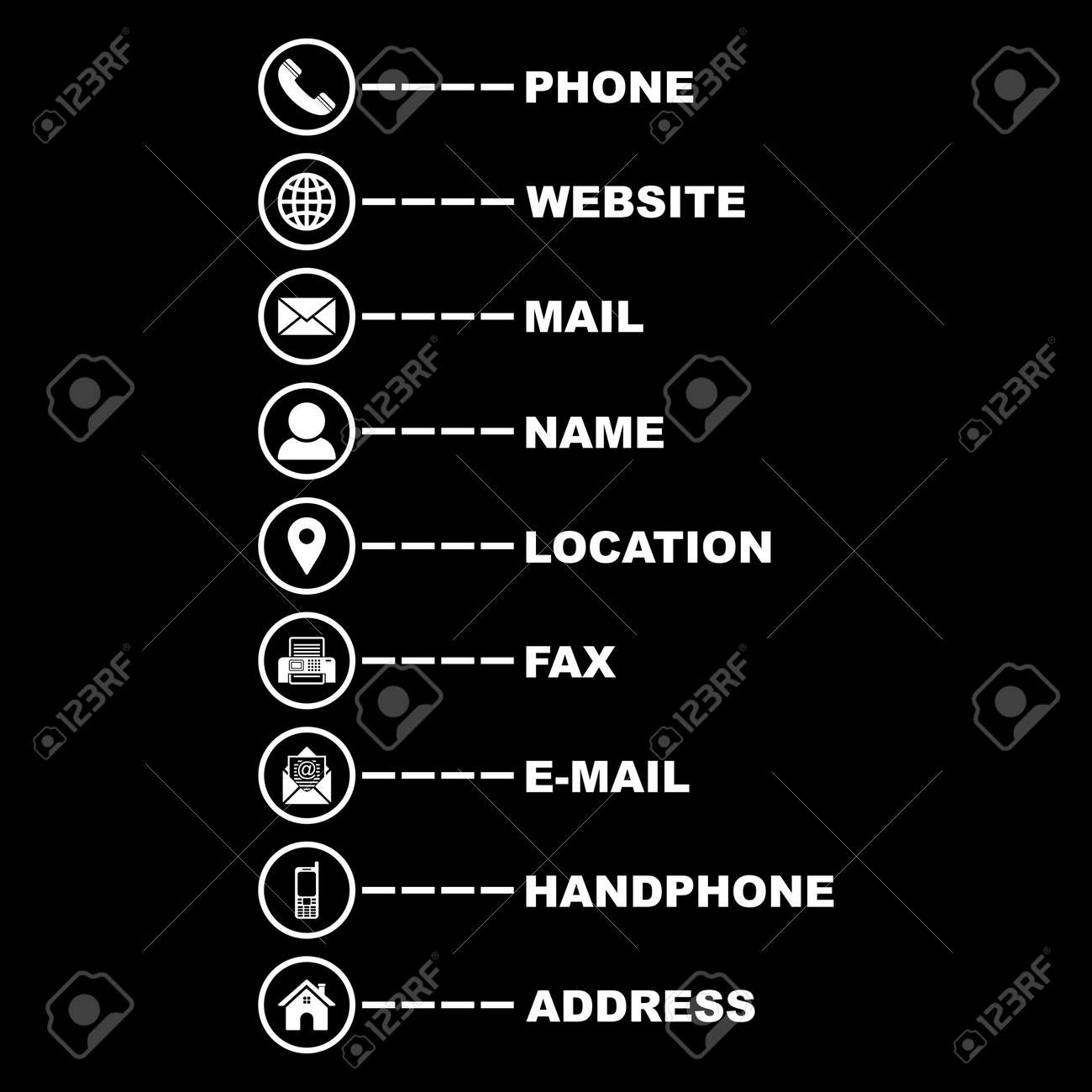 Business card icon contact symbol Royalty Free Vector Image