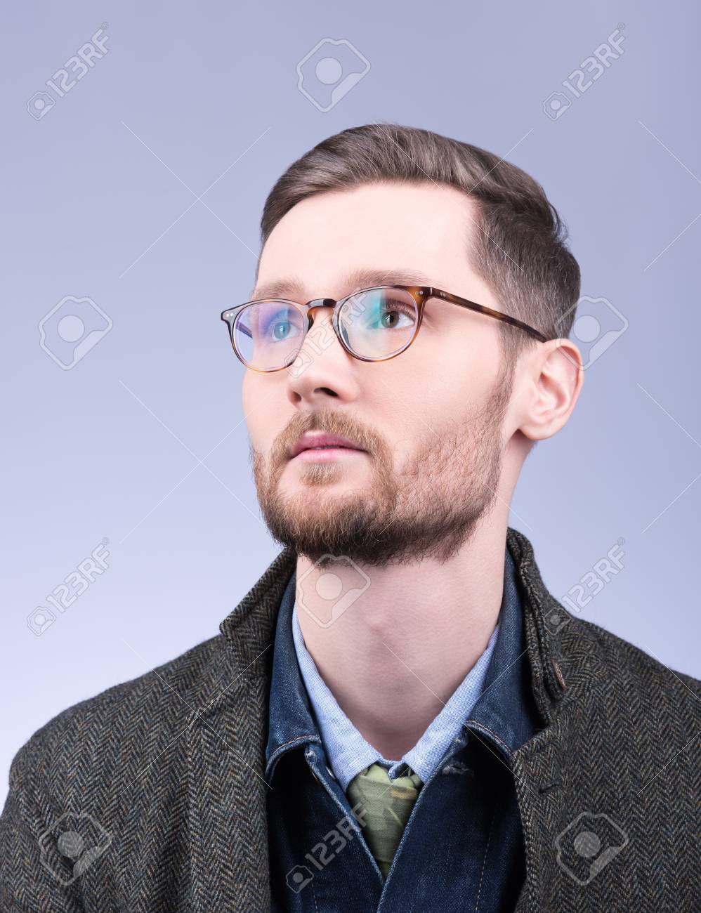 Men S Style Vertical Portrait Of A Young Man With A Beard And