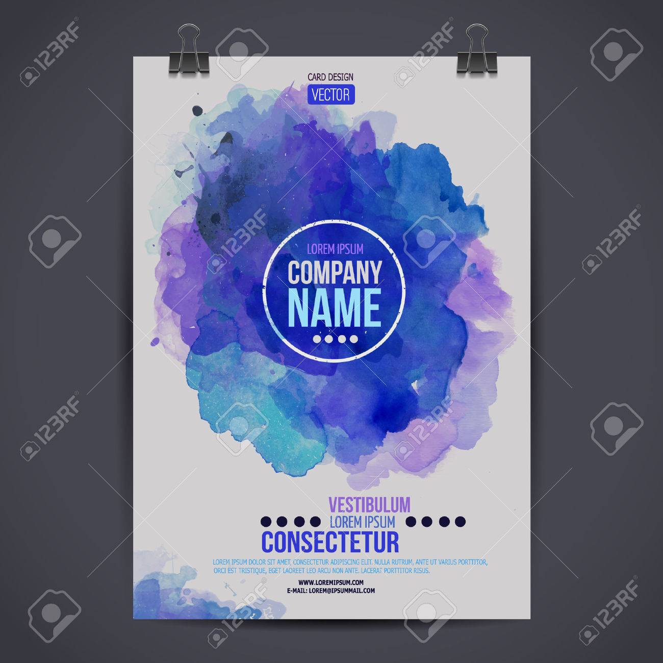 vector watercolor poster royalty