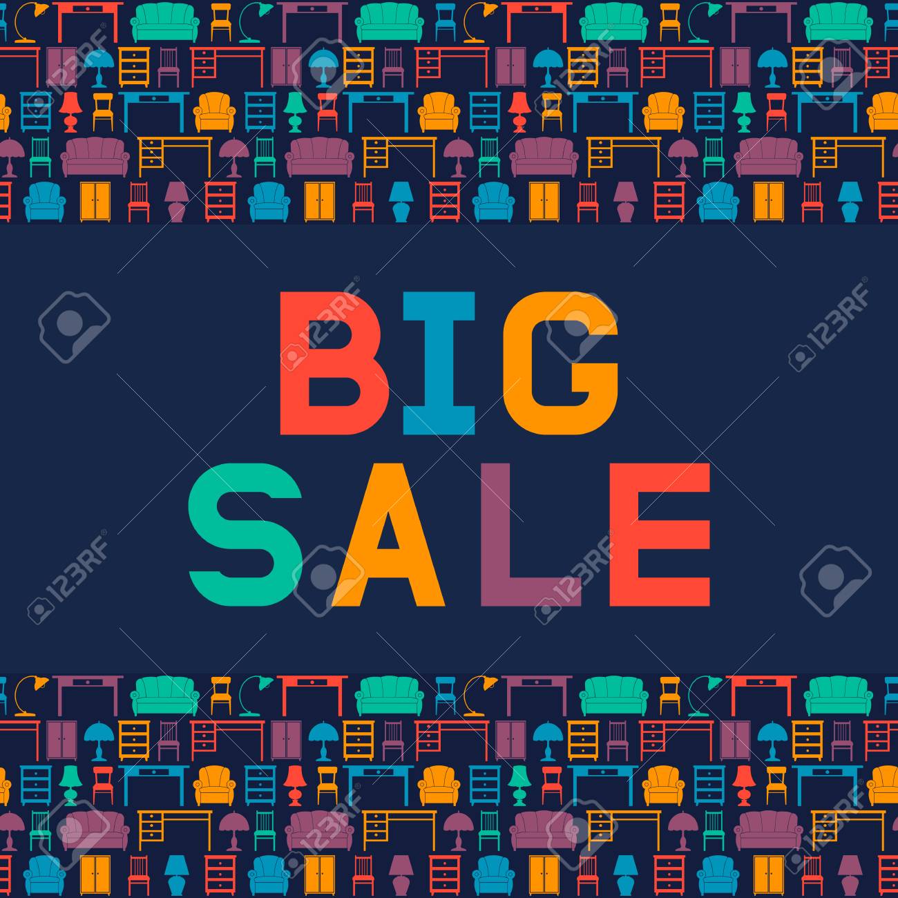 Big Sale Of Furniture Design A Flyer Or Banner For Shop Interiors