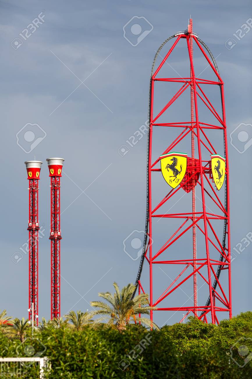 Ferrari Land roller coaster. Salou, Spain.