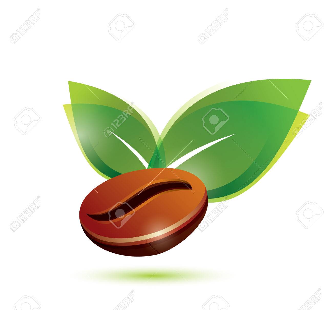 Kaffeebohne Naturliche Stilisierte Symbol Lizenzfrei Nutzbare Vektorgrafiken Clip Arts Illustrationen Image 22348489