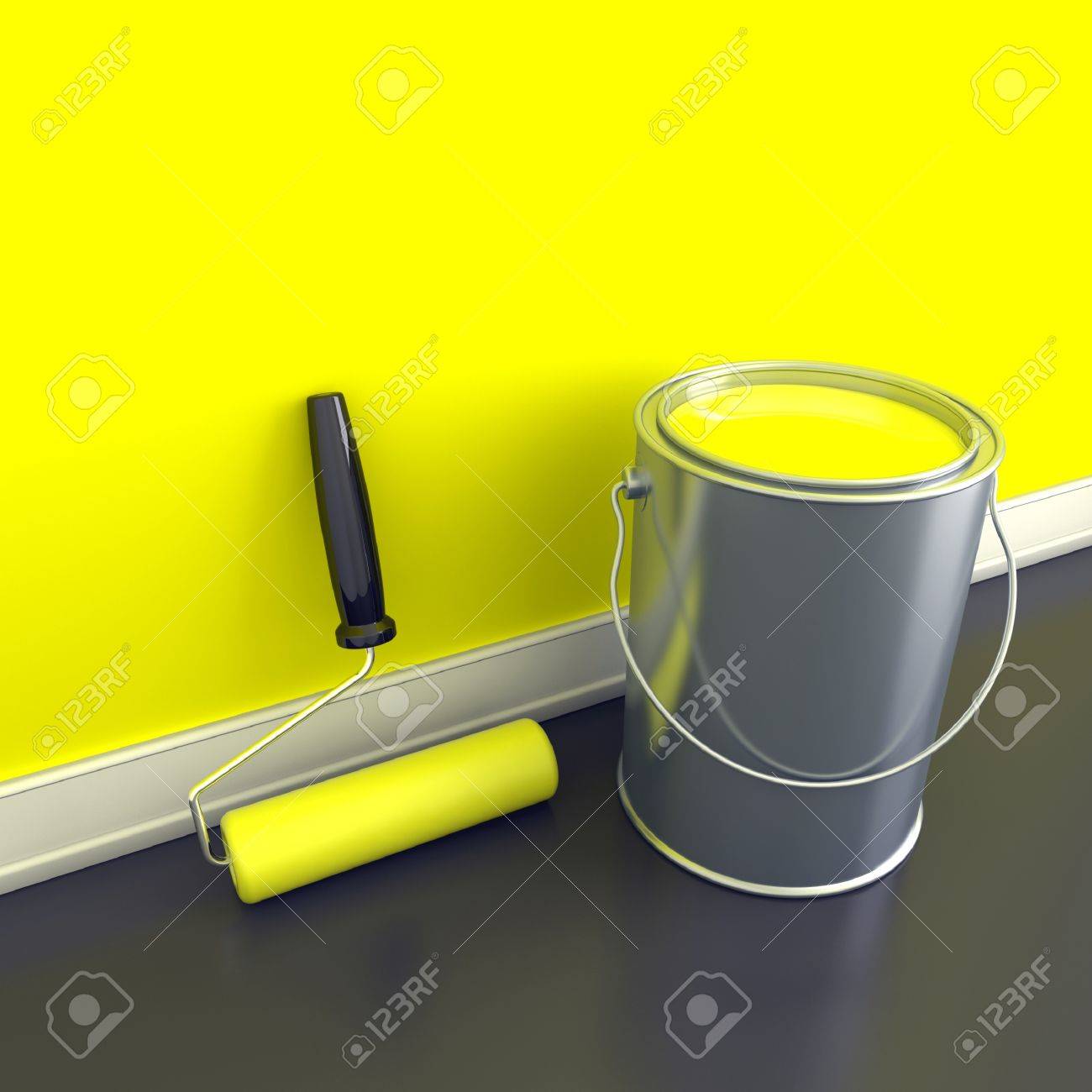 Pintura De Paredes En Una Pintura Amarilla Decoracion De La Casa