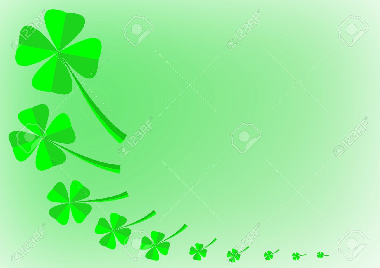 壁紙やカードとして使用することができます幸運の緑の四葉のクローバー の写真素材 画像素材 Image
