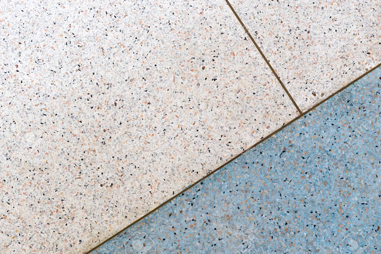 Terrazzo Flooring Background White And Blue Tone Copper Line Stock Terrazzo Flooring Background White And Blue Tone Copper Line Stock