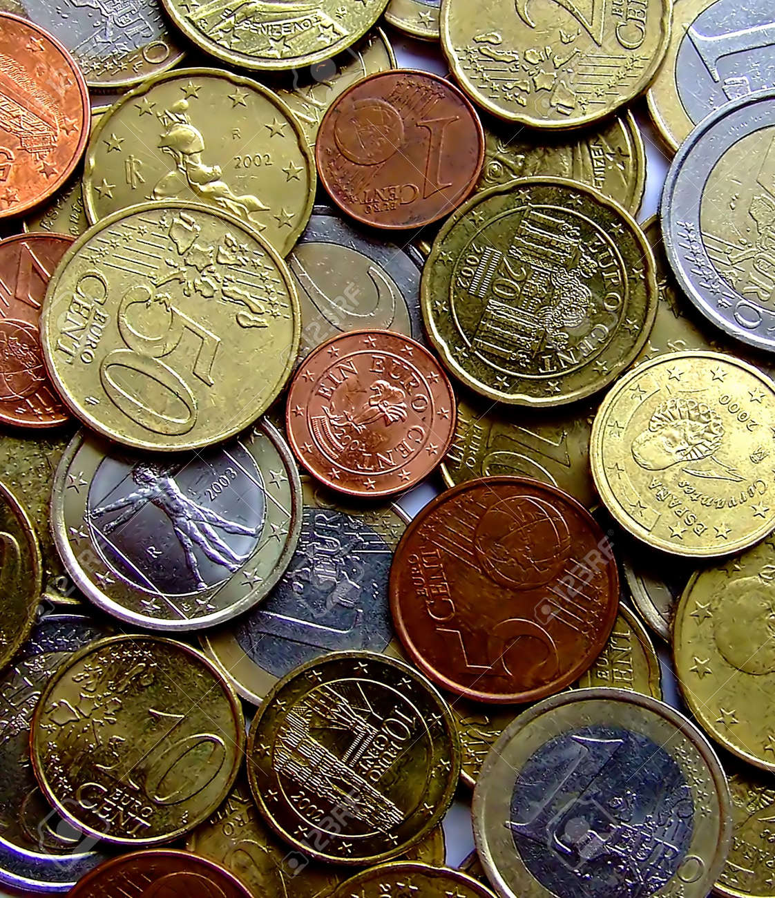 別のコイン ヨーロッパ通貨お金の束の写真素材・画像素材 Image 376392