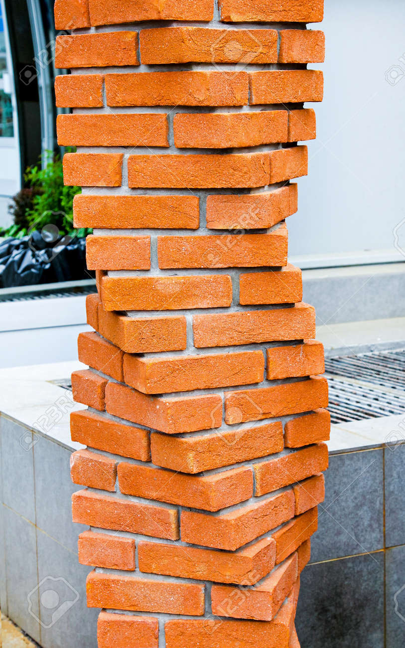 Traditional Terracotta Brick Pillar In Helix Configuration Stock Photo Picture And Royalty Free Image Image 8450785