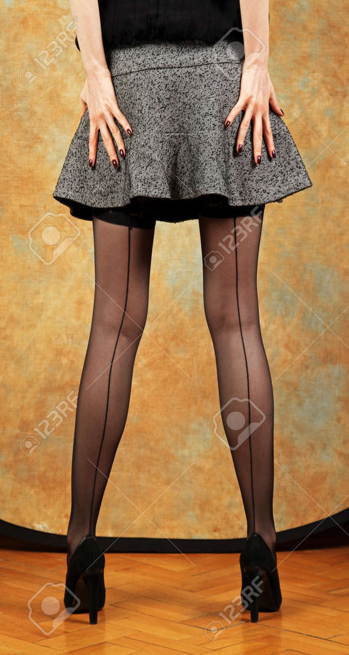 seamed stocking legs