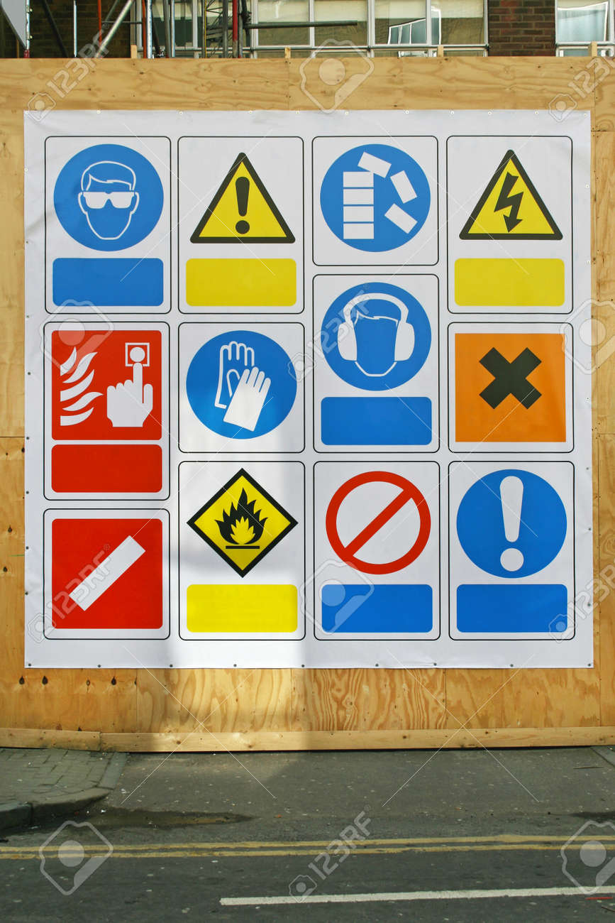 construction site health and safety signs and symbols health and safety symbols
