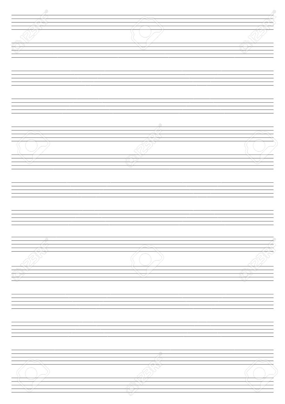 vector-note-sheet-musical-staff-a4-format-black-and-white-blank-template-royalty-free-svg-cliparts-vectors-and-stock-illustration-image-103832481 for Free Printable Music Note Stencils Vector Note Sheet, Musical Staff A4 Format, Black And White Blank Template. Royalty Free SVG, Cliparts, Vectors, and Stock Illustration. Image 103832481. for Free Printable Music Note Stencils