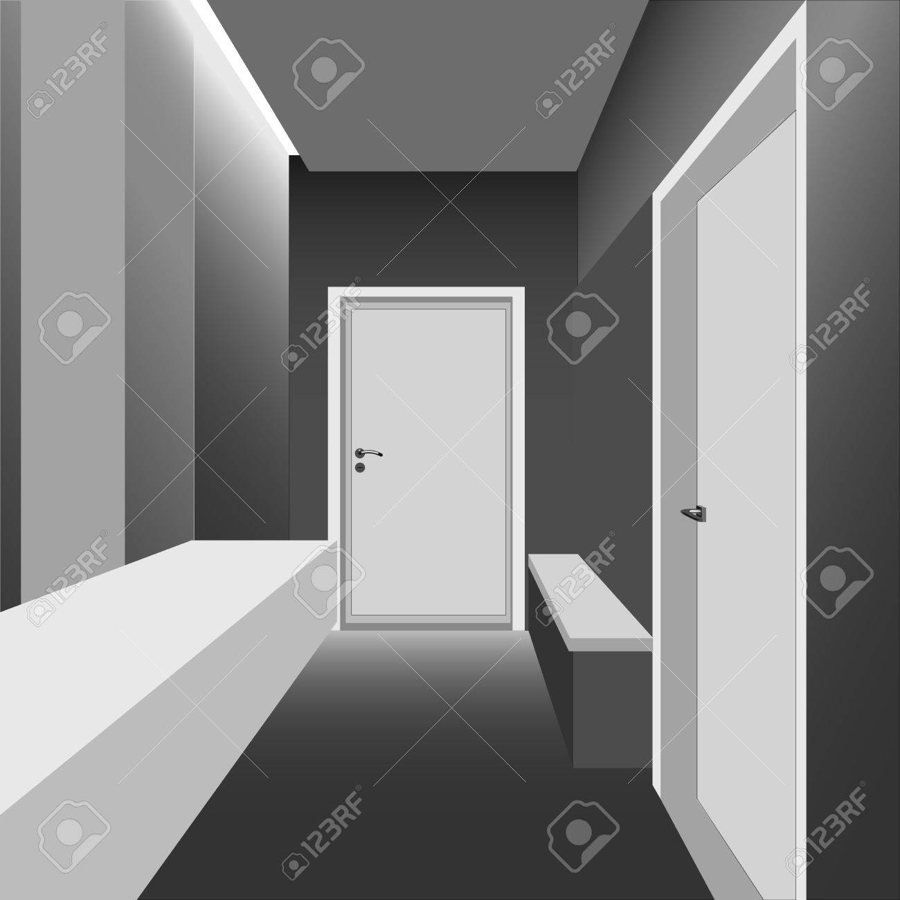 the interior design of the apartment hallway vector the interior design of the apartment hallway vector