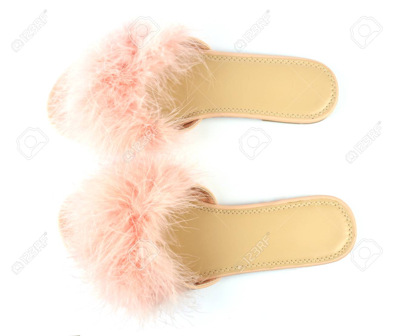 feather slippers
