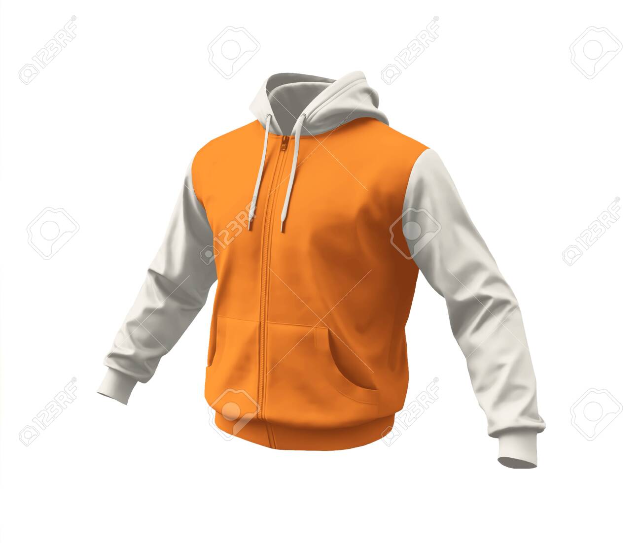 blank orange hoodie