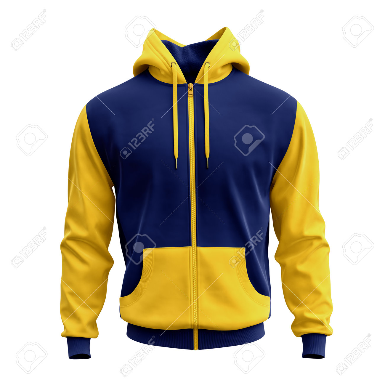 Download This Front View Men S Full Zipper Hoodie Mockup In Deep Ultramarine Stock Photo Picture And Royalty Free Image Image 162335069