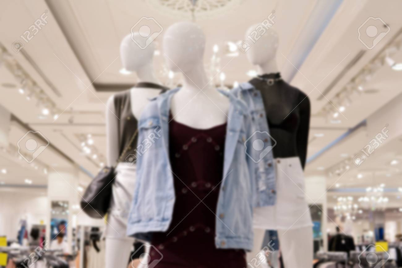 Blurry Background Of Dummy Clothing Clothes Show In The Department Store Stock Photo Picture And Royalty Free Image Image