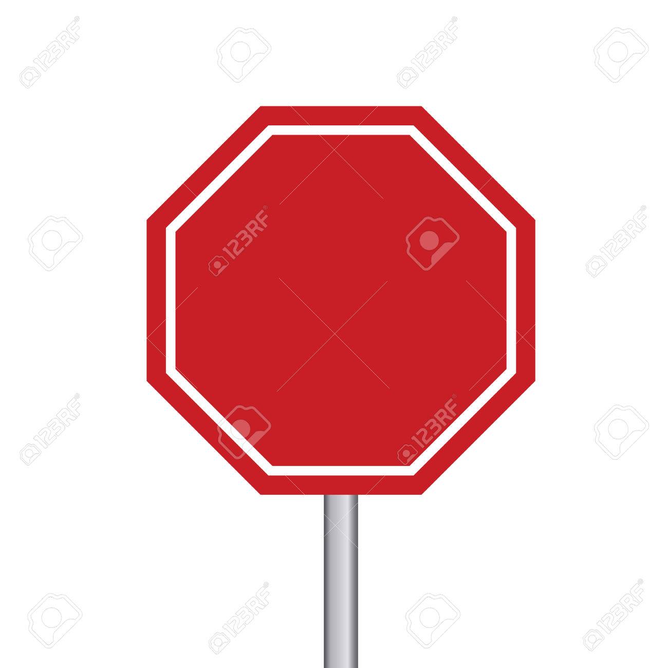 blank red octagon transportation