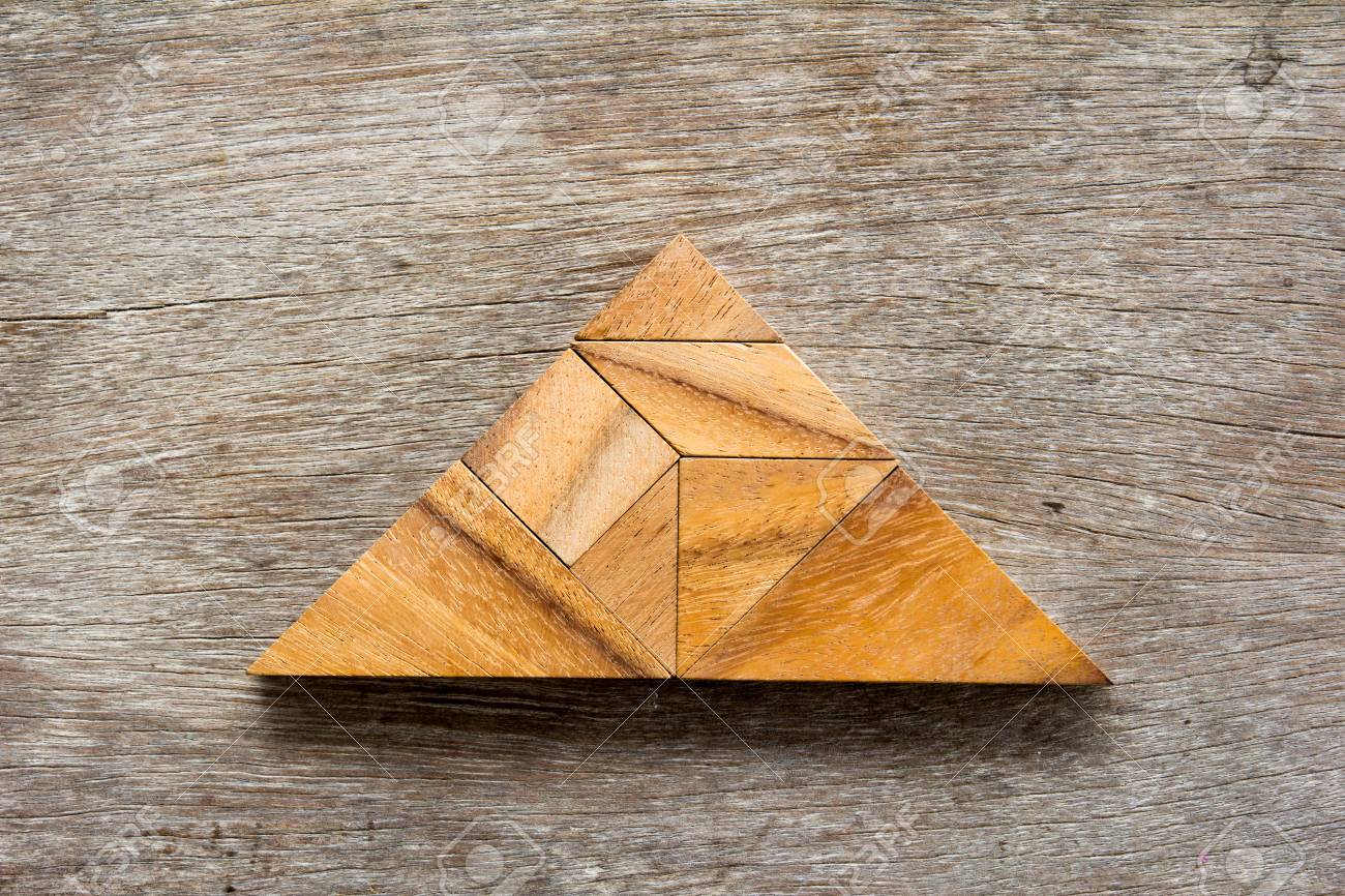 wooden triangle puzzle