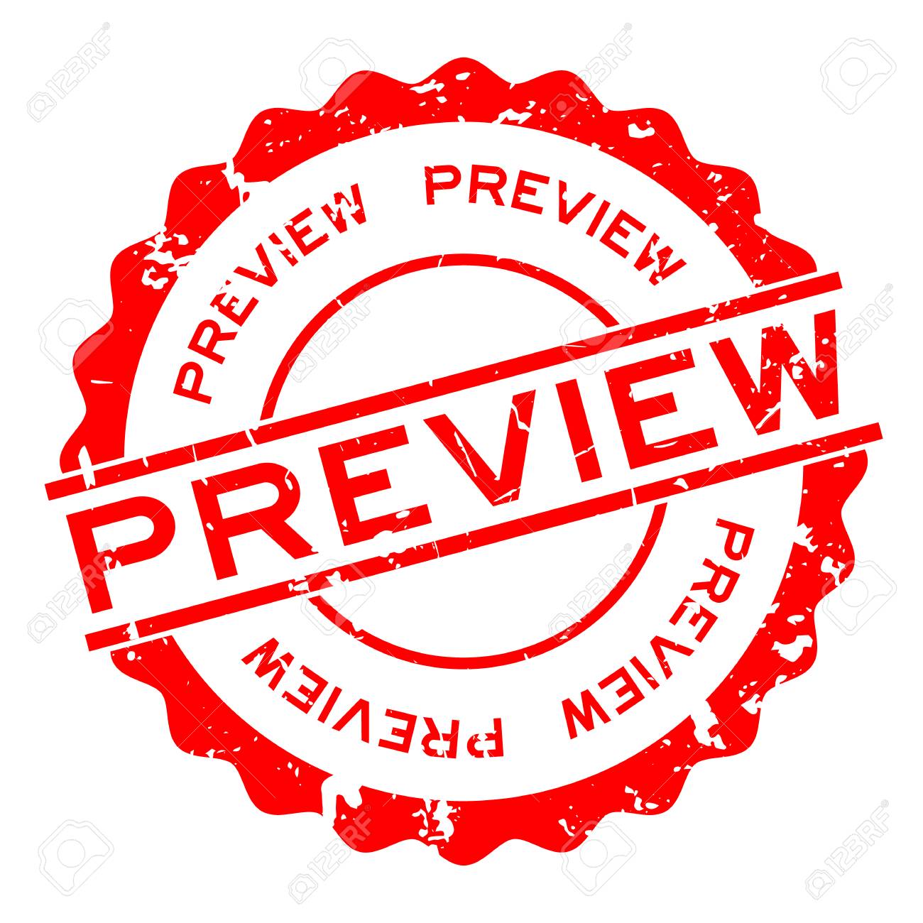 Grunge red preview word round rubber seal stamp on white background - 98184867 Grunge red preview word round rubber seal stamp on white background - 98184867