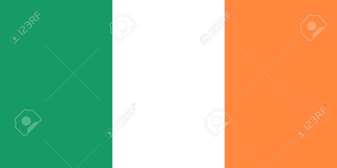 Bandera Nacional Del País Irlanda (verde, Blanco, Naranja) Ilustraciones  svg, vectoriales, clip art vectorizado libre de derechos. Image 119552956