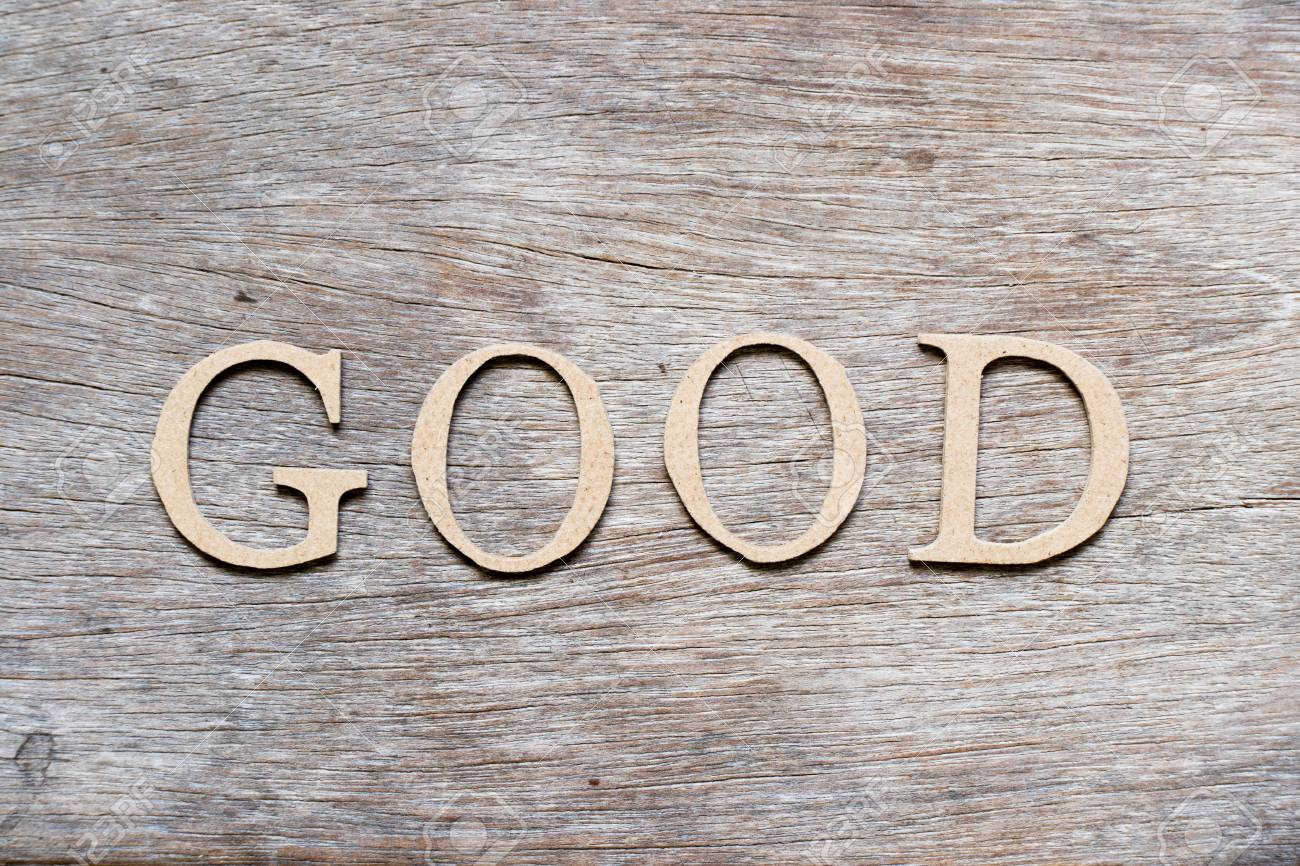 Alphabet Letter In Word Good On Wood Background Stock Photo, Picture and  Royalty Free Image. Image 123063643., image size:1300x866