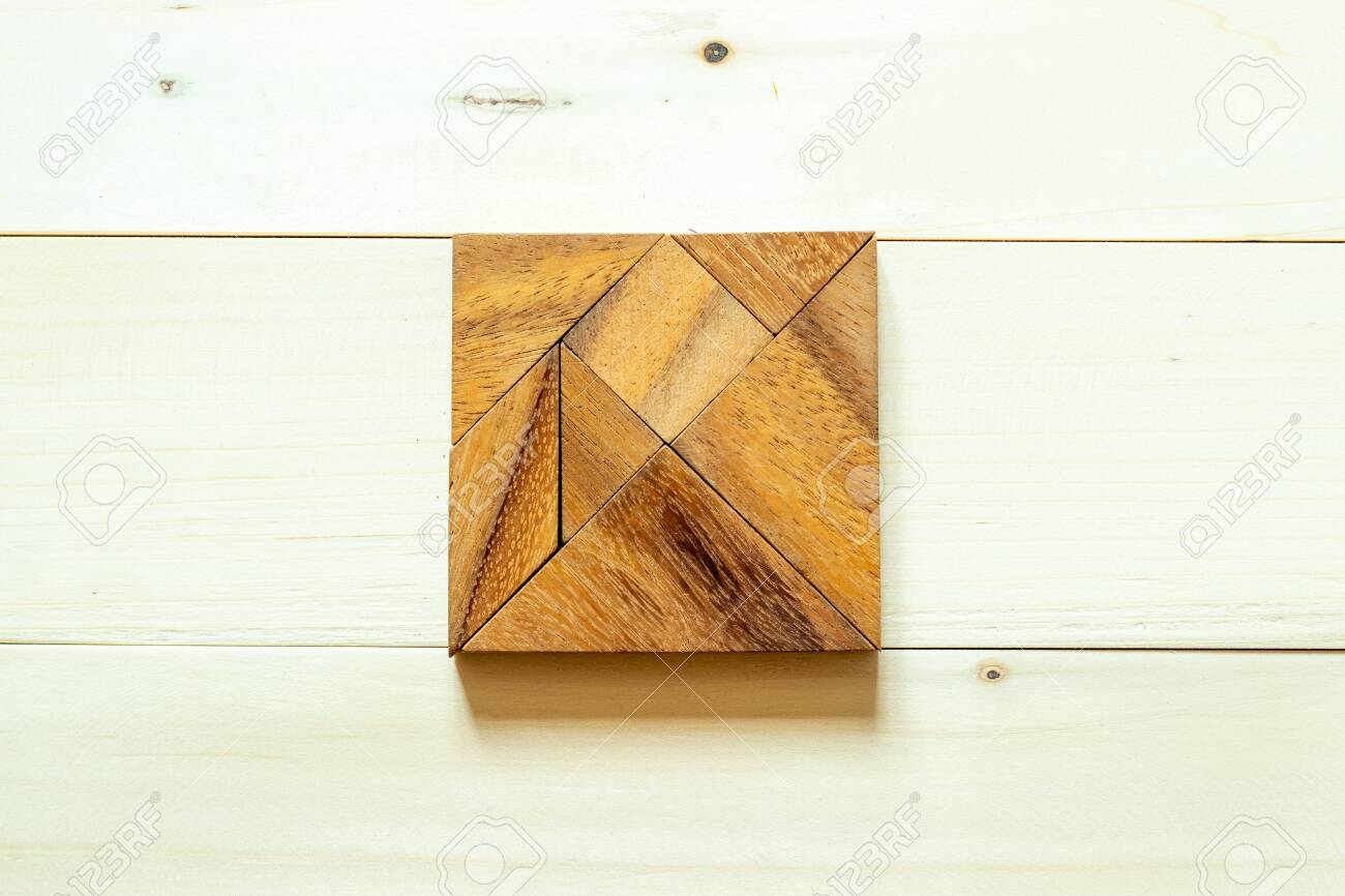 square puzzle wood