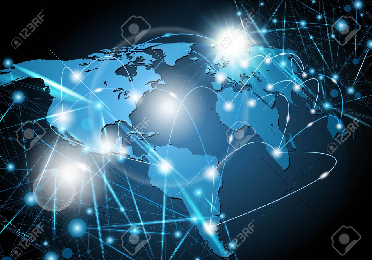 グローバル ネットワーク背景ベクトル イラスト のイラスト素材 ベクタ Image