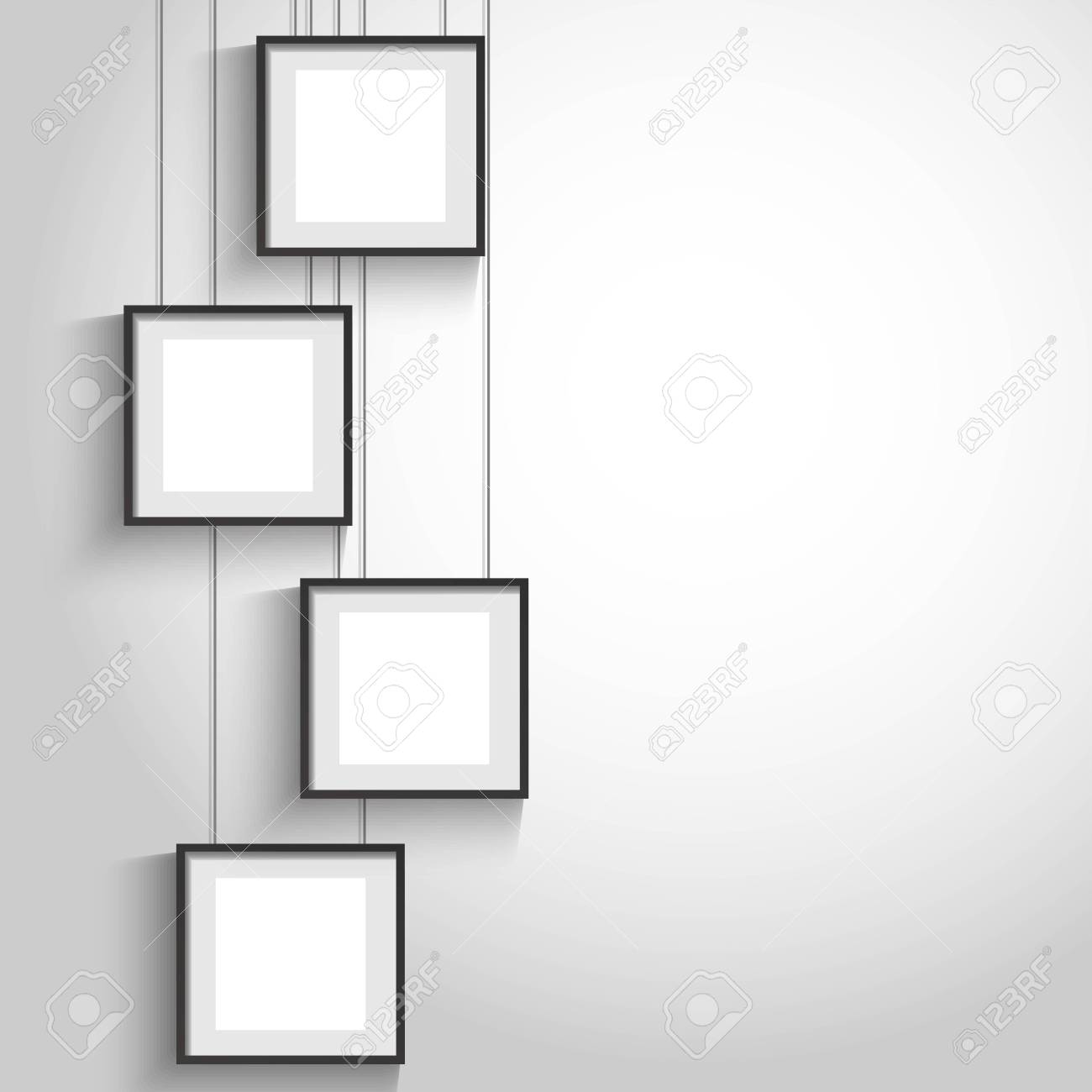 Download Vector 3d Blank Black Hanging Frames Royalty Free Cliparts Vectors And Stock Illustration Image 87480570