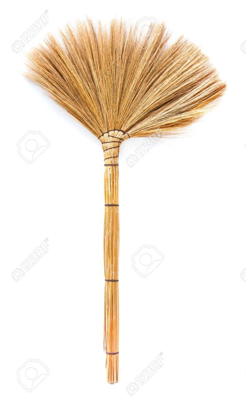 Une herbe balai pour nettoyer la poussière du sol Une herbe balai pour nettoyer la poussière du sol