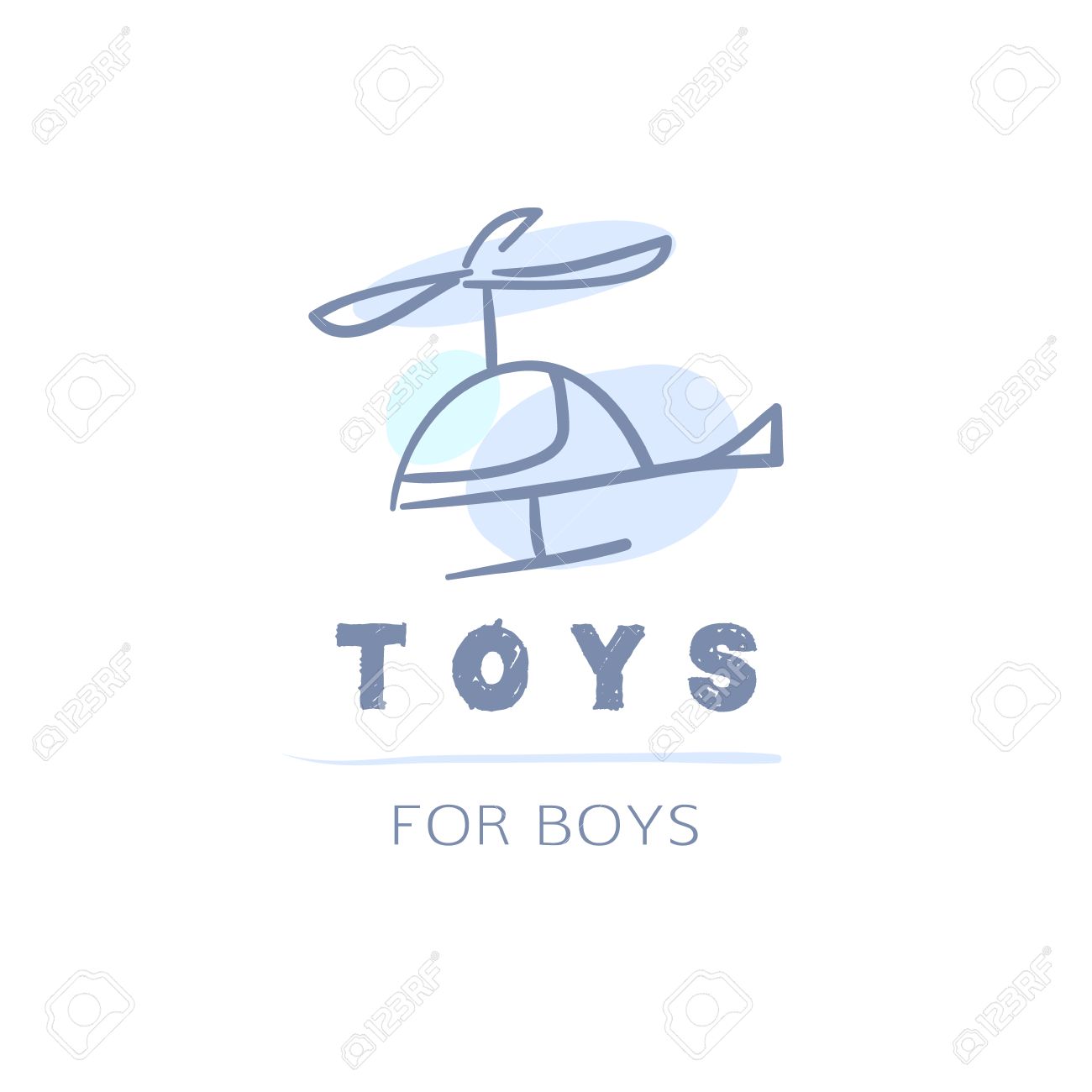 vector trendy hand drawn cute baby boy infant logo doodle