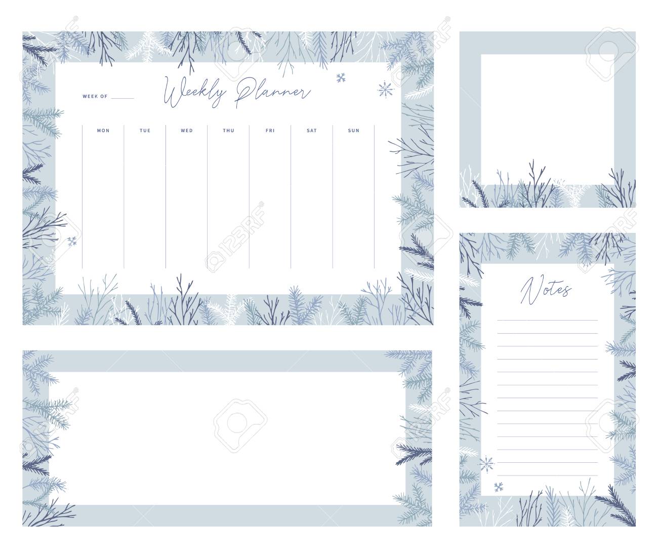 cute vector winter weekly planner templates elegant christmas weekly planner