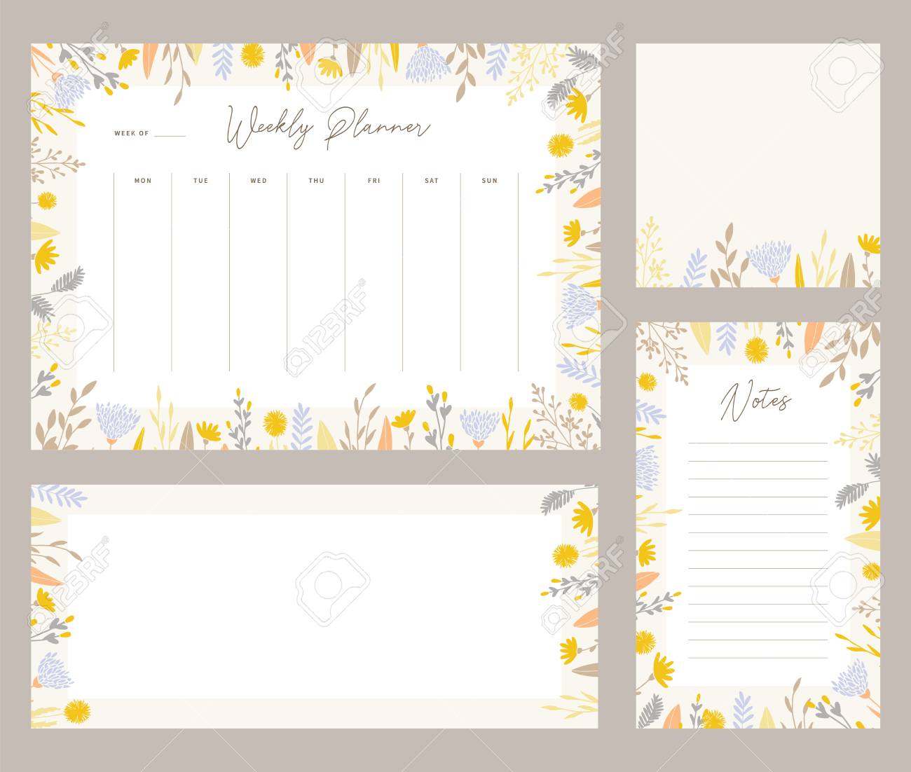 Lovable weekly planner templates with an classy floral pastel tone.. photo about Weekly Planner Sheet referred to as Lovable weekly planner templates with an exquisite floral pastel tone..