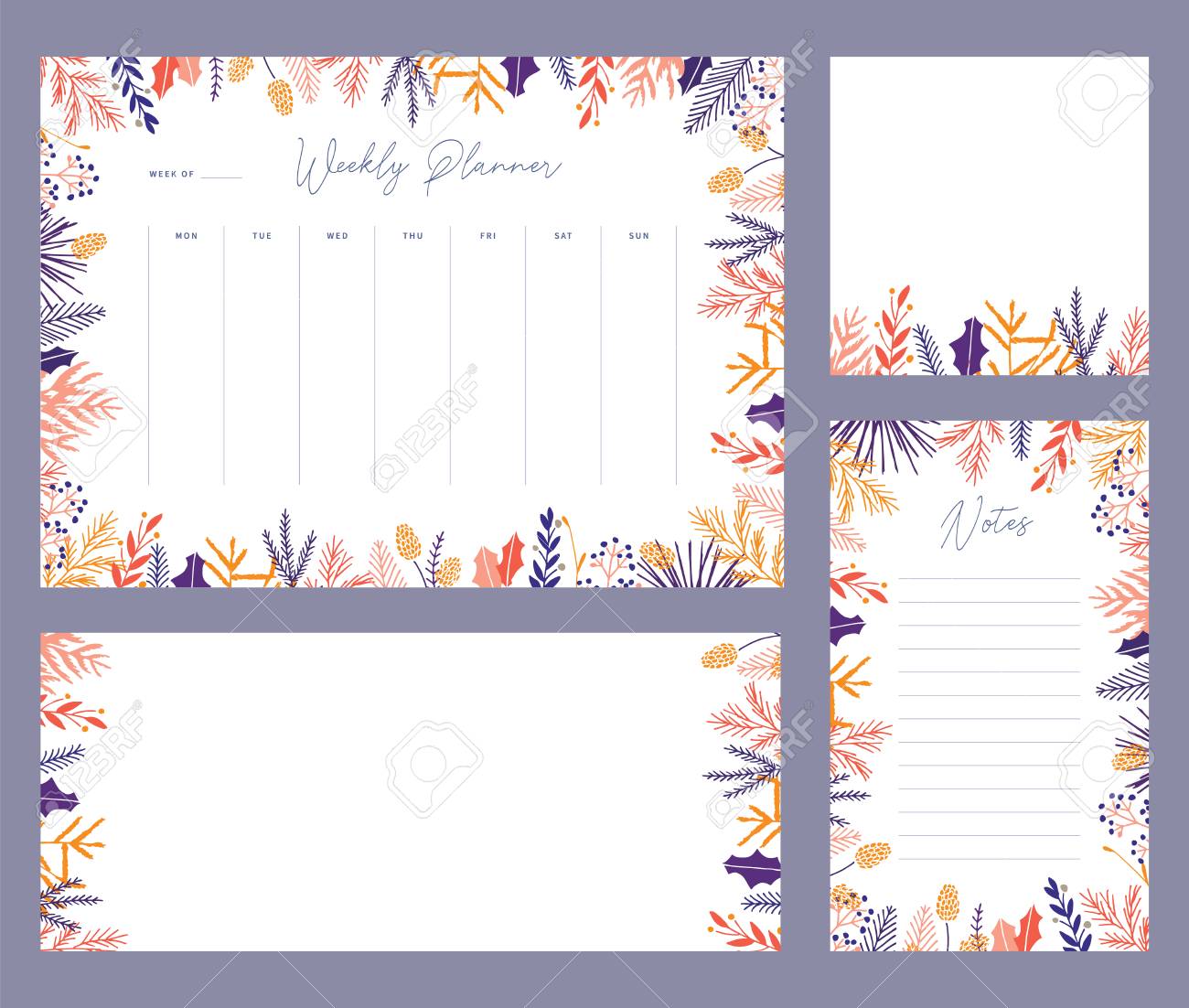 Lovely vector wintertime weekly planner templates. Classy Xmas.. graphic about Weekly Planner Sheet called Lovable vector wintertime weekly planner templates. Tasteful Xmas..