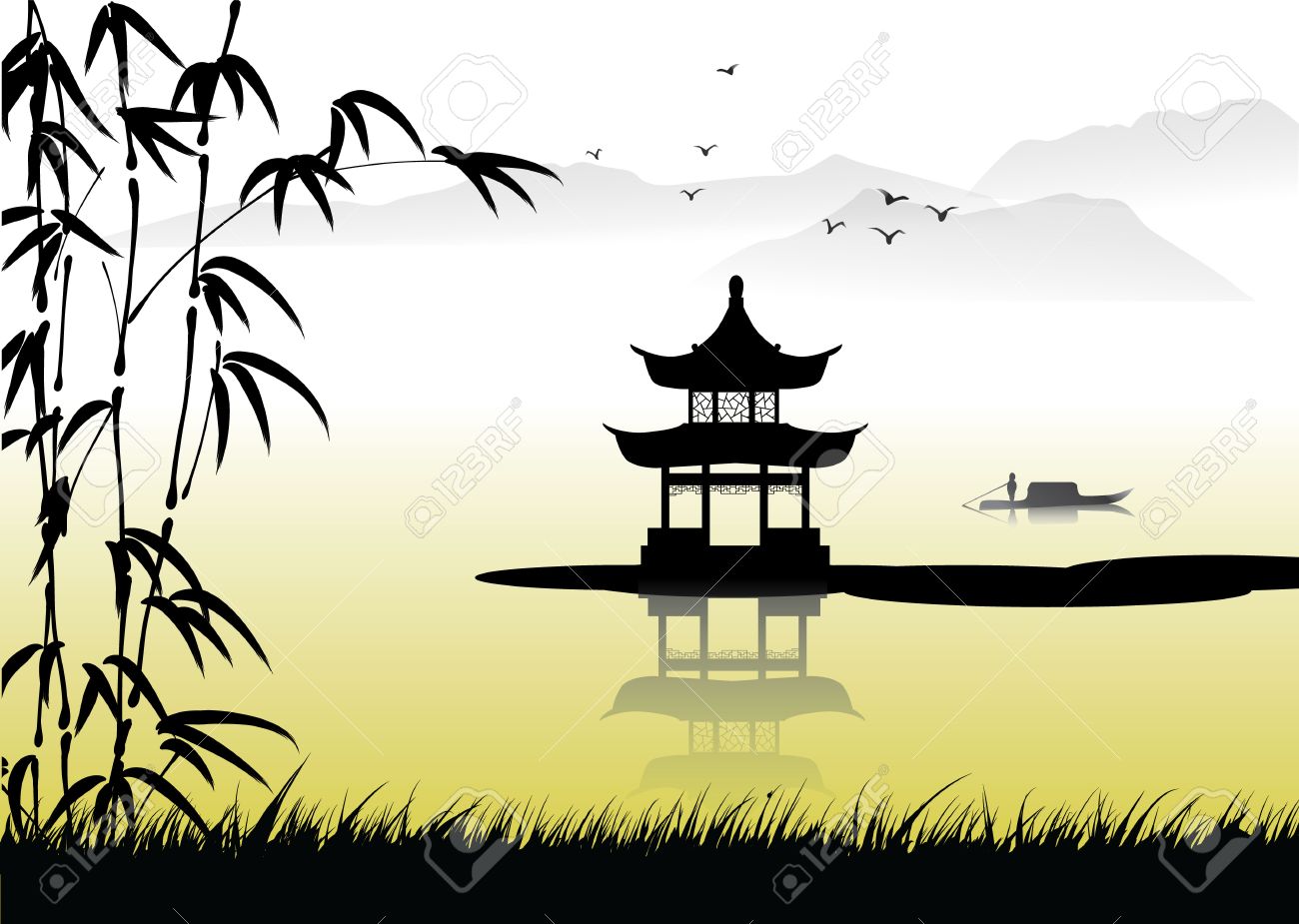 chinese landscape painting royalty