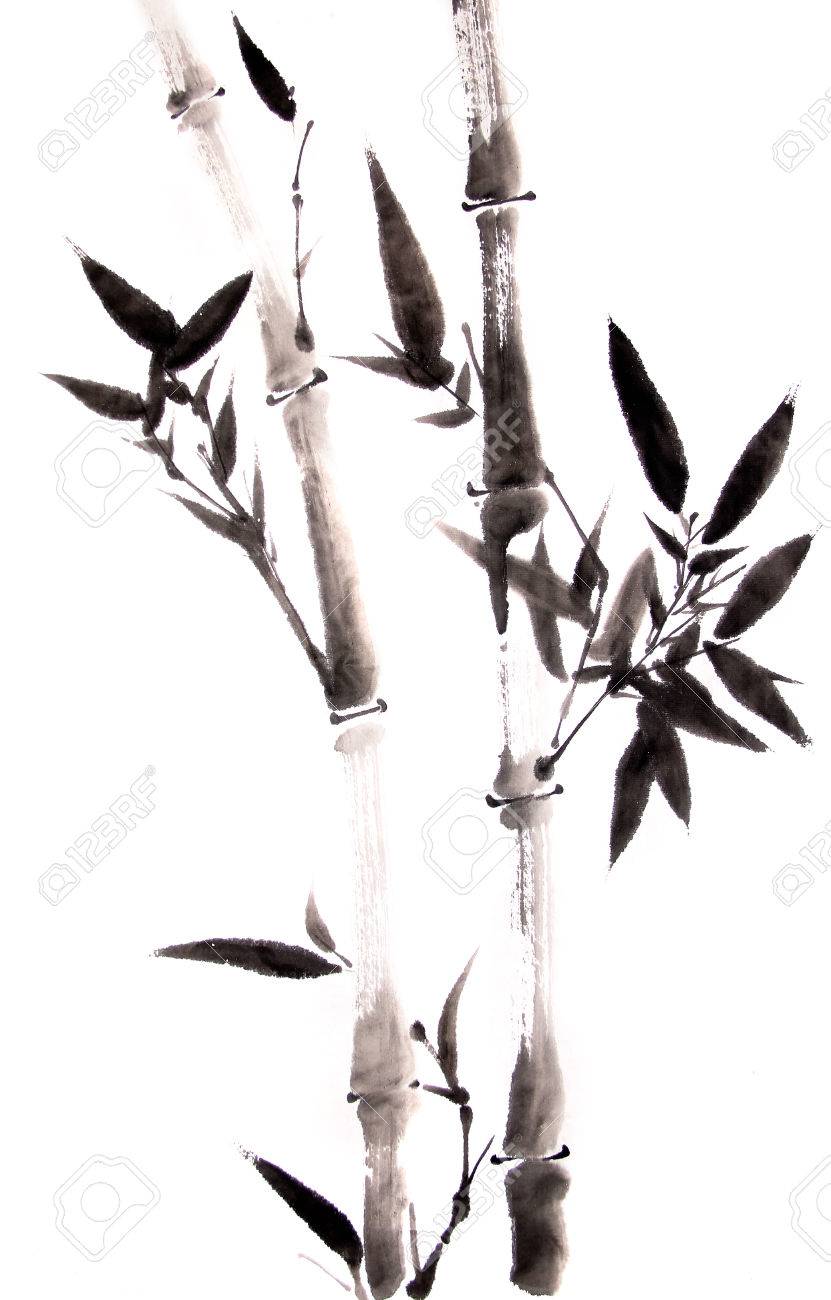 Bamboo Ink Painting Stock Photo Picture And Royalty Free Image Image
