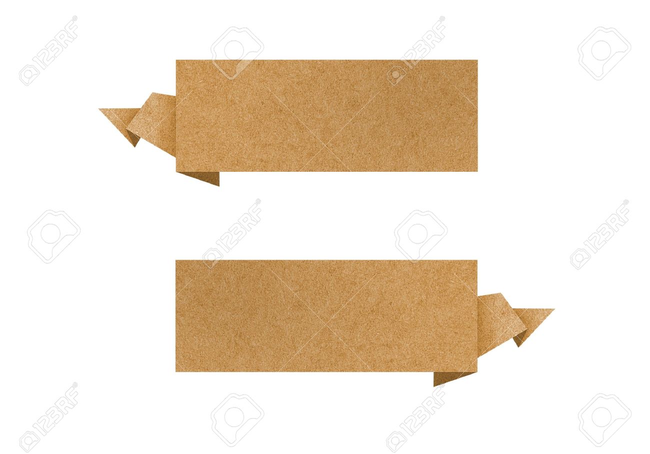 label recycled paper craft for make note stick on white background label paper