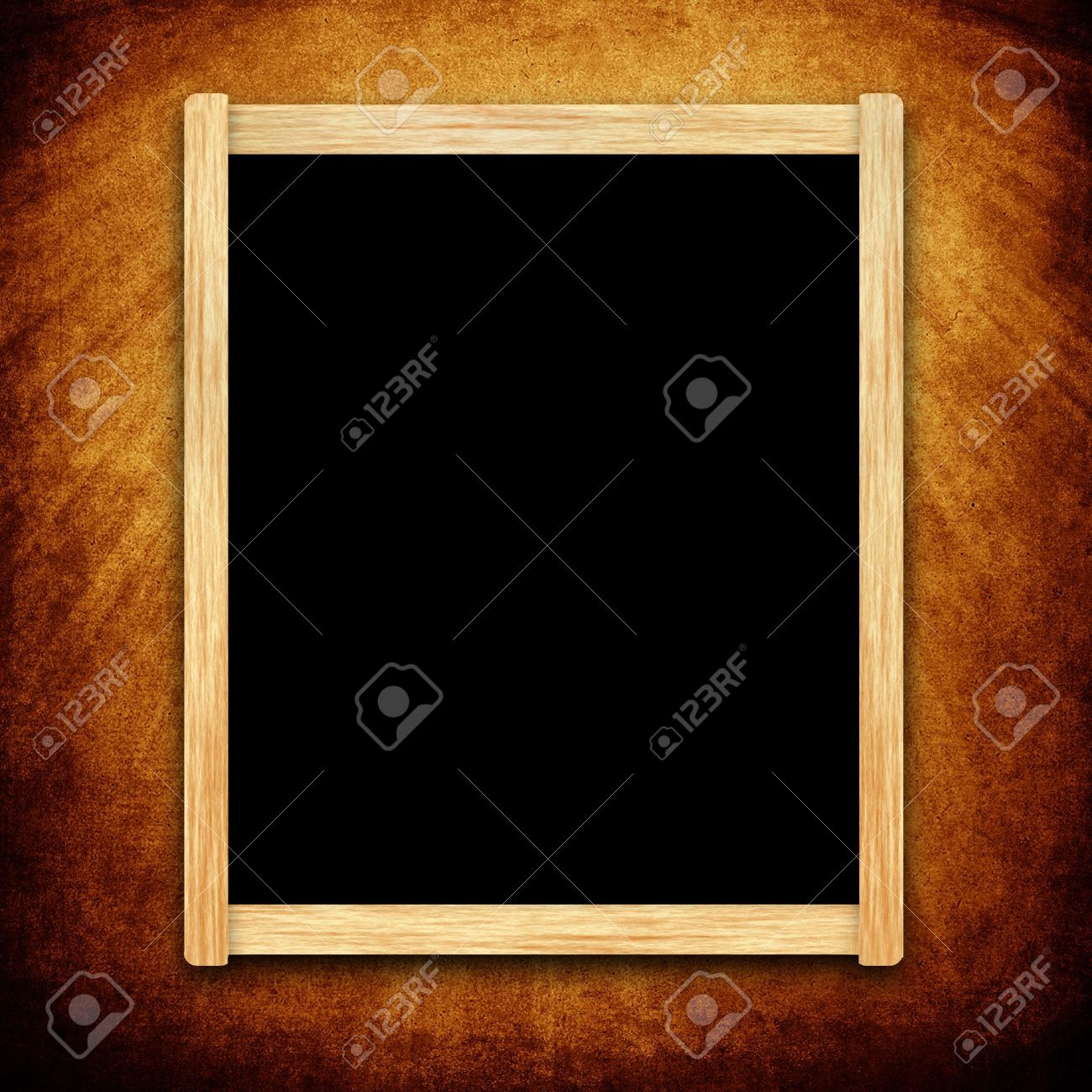 Empty Menu Board With Wooden Frame On Grunge Background Stock Photo,  Picture And Royalty Free Image. Image 19329611.