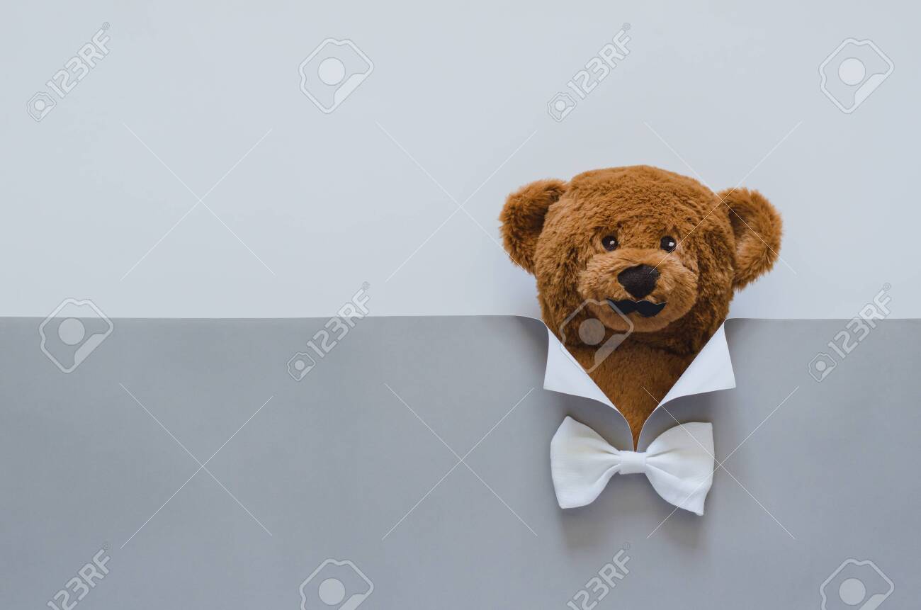teddy bear wearing a suit
