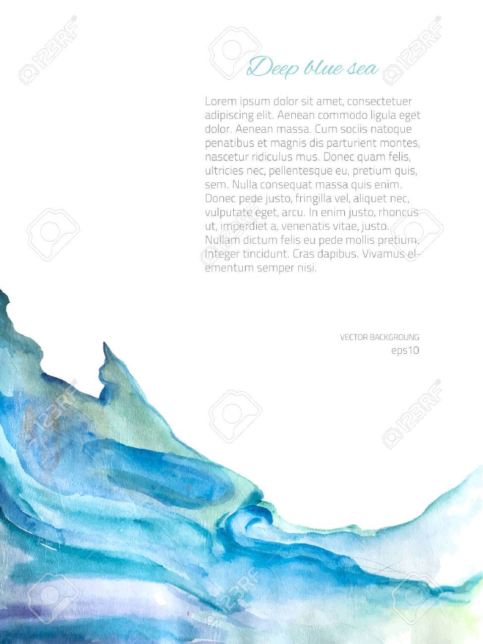 水彩のベクトルの背景 カラフルな抽象的なテクスチャです ベクター デザイン要素です ヴィンテージ背景 アート広告テンプレート 青い水彩テクスチャ 水彩画フレーム のイラスト素材 ベクタ Image