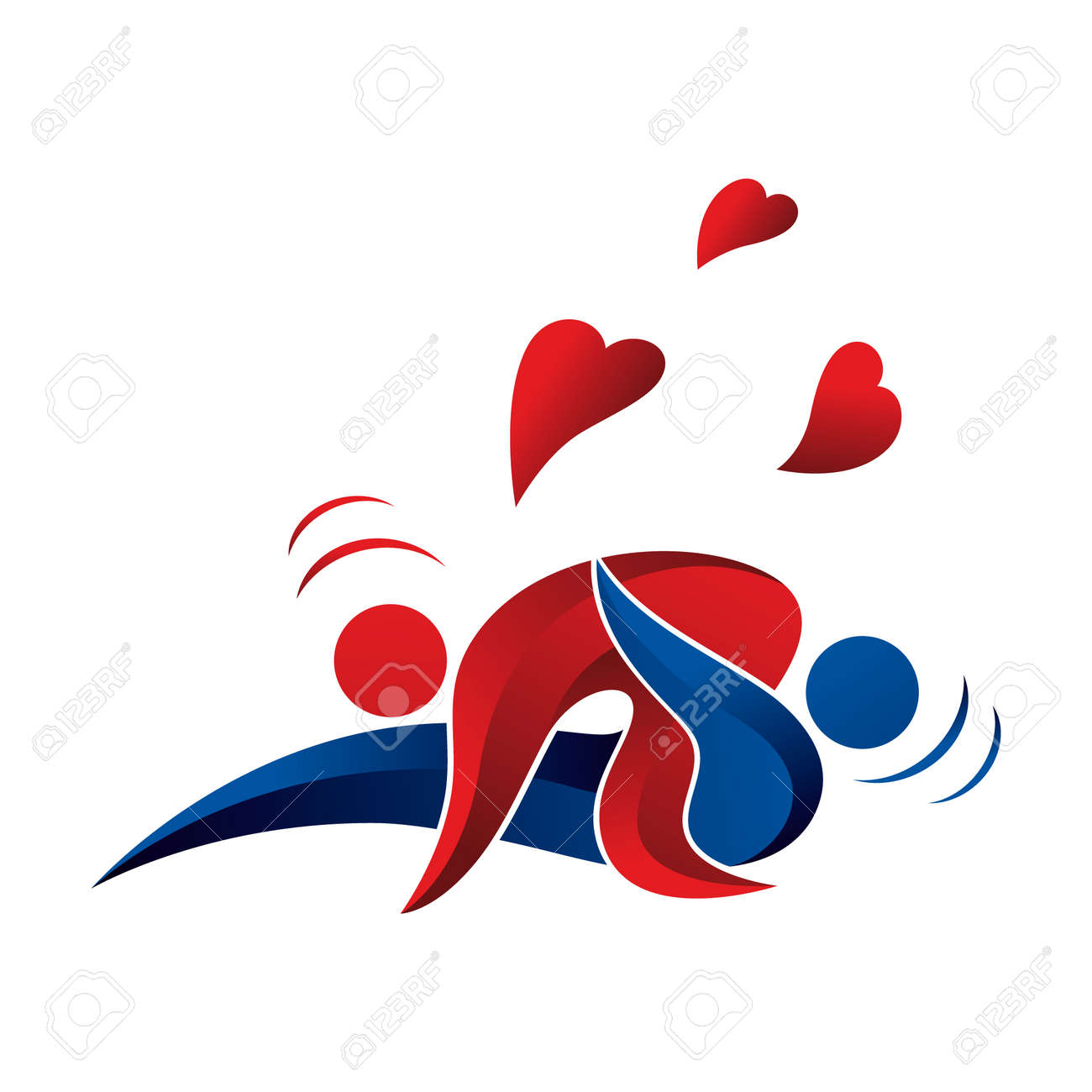 白地に赤いハートのカマスートラ3dシンボル。 69移動方向のセックスポーズ。シックスナインポジション。ベクトルイラスト。カーマスートラの赤と青の人のシンボル。  のイラスト素材・ベクタ - . Image 159851237.