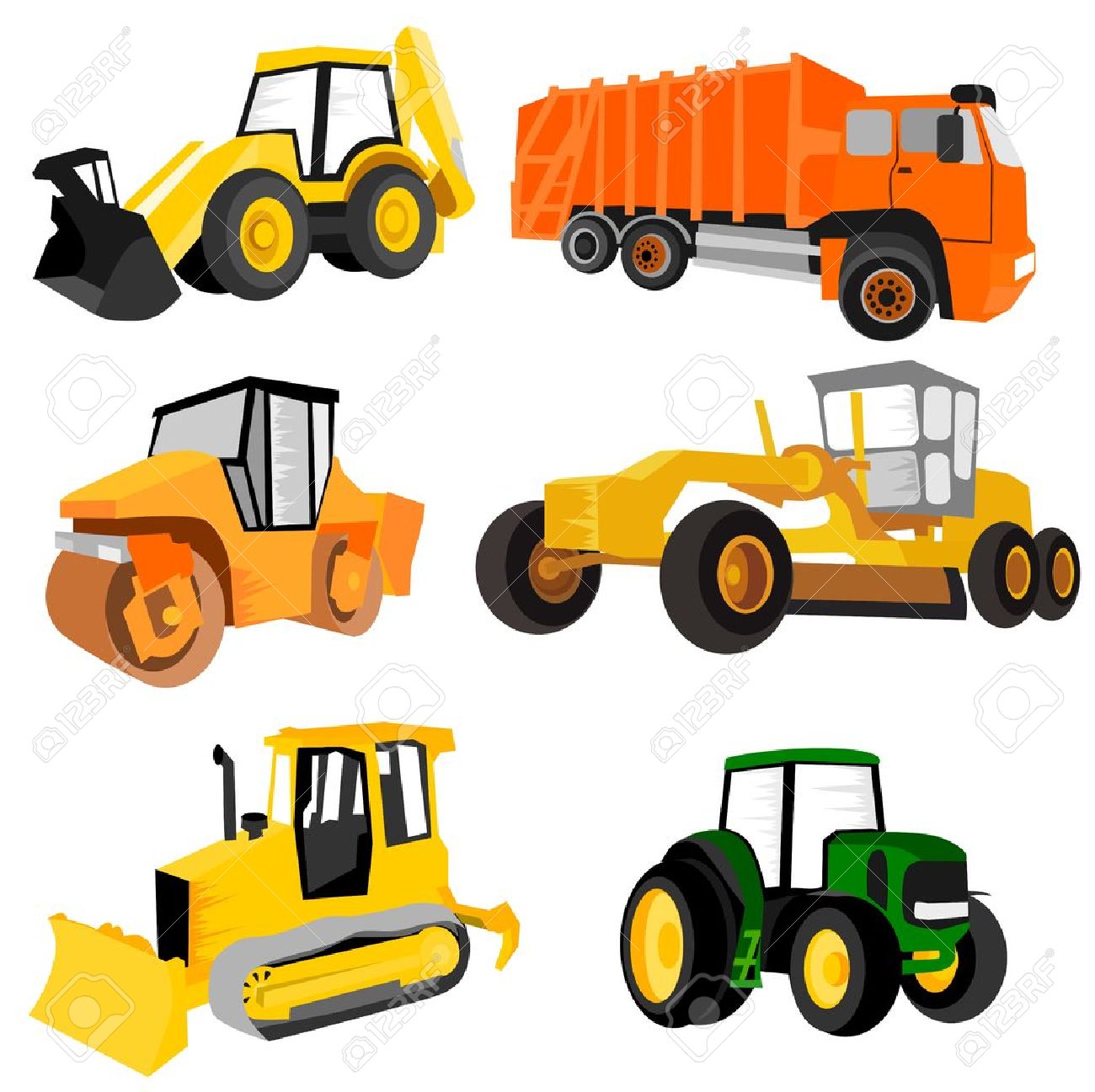 working machines royalty free