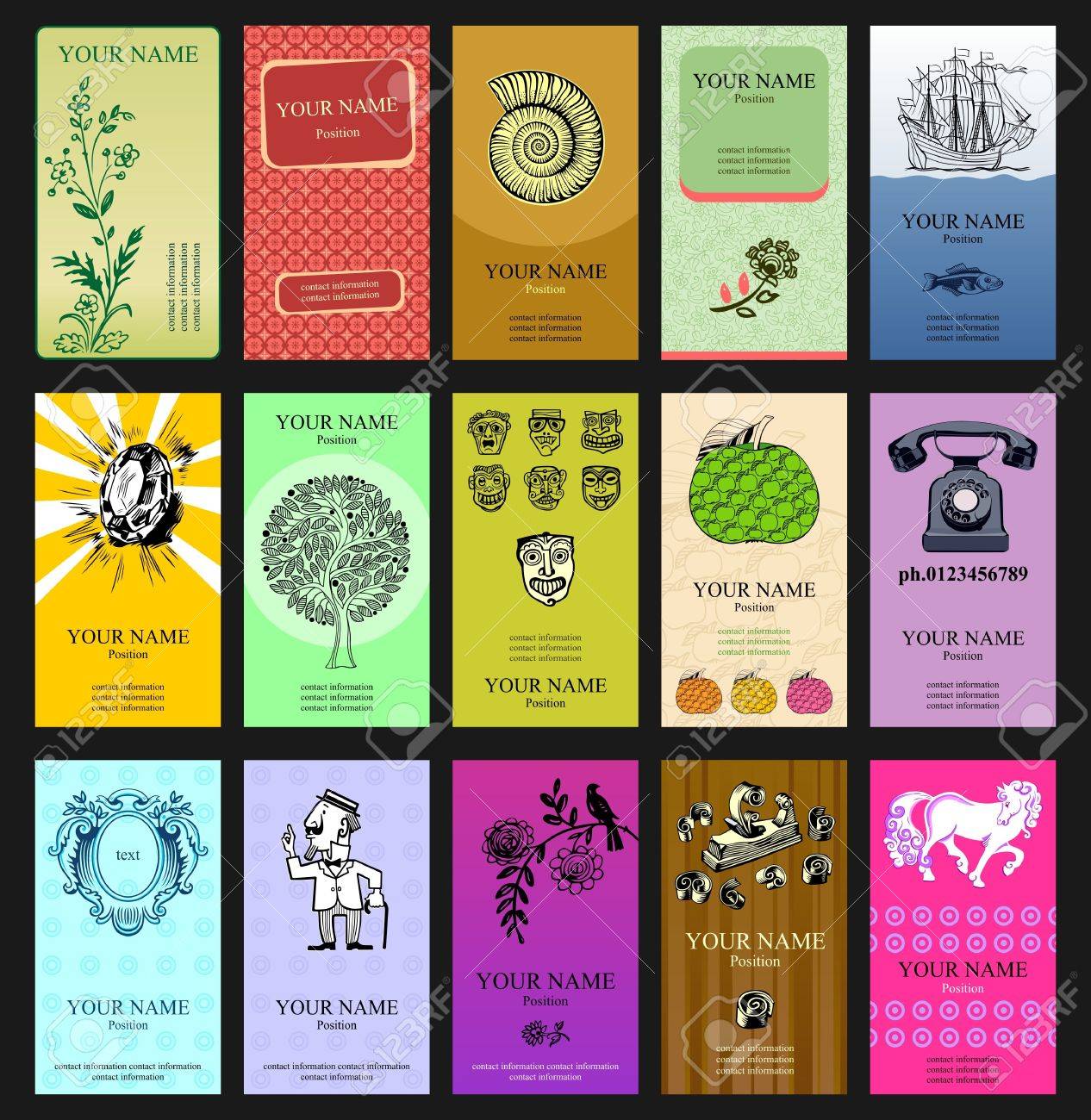 15 vertical business cards royalty free cliparts vectors and stock verticle business cards