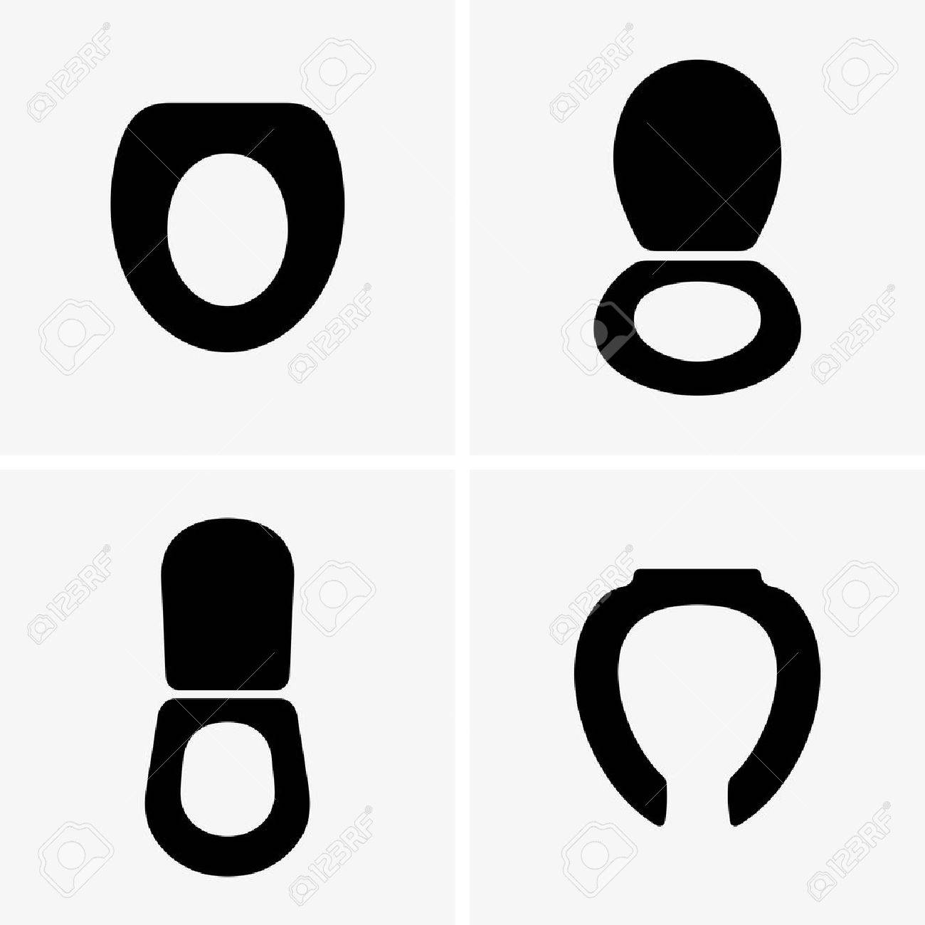 トイレの便座に影の写真 のイラスト素材 ベクタ Image