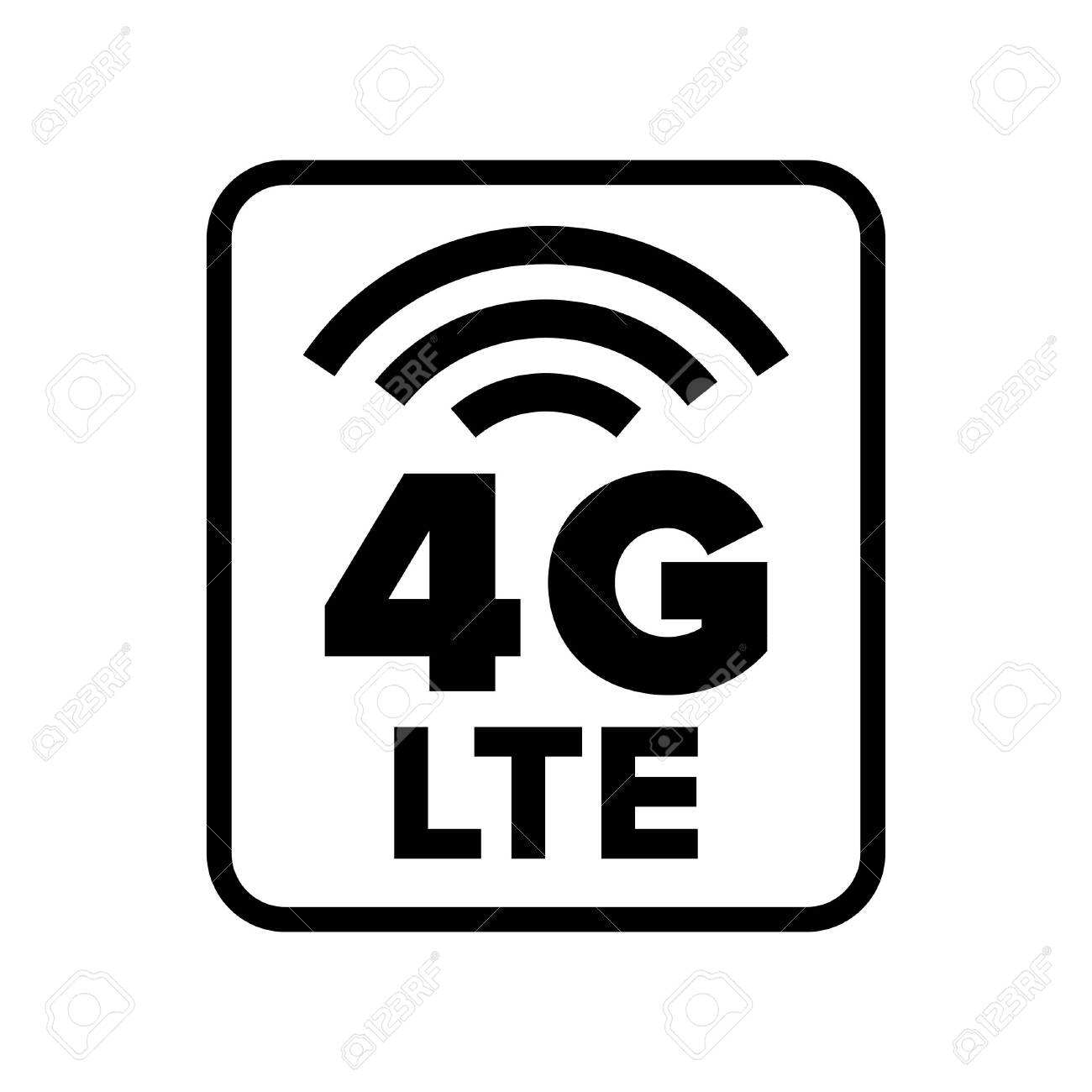 4G LTE Wireless Network Symbol Royalty Free Cliparts, Vectors, And ...