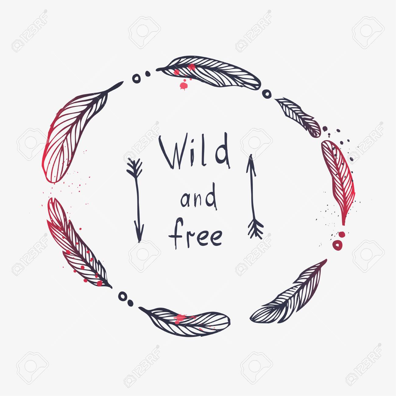 Have Wild Heart Gypsy Soul And Free Spirit Native American Poster Royalty Free Cliparts Vectors And Stock Illustration Image
