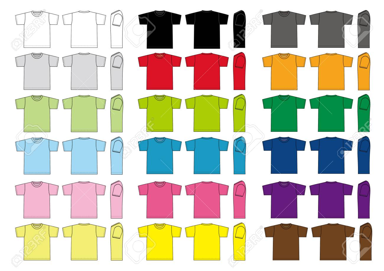 T Shirts Illustration Set Color Variations Royalty Free Cliparts Vectors And Stock Illustration Image