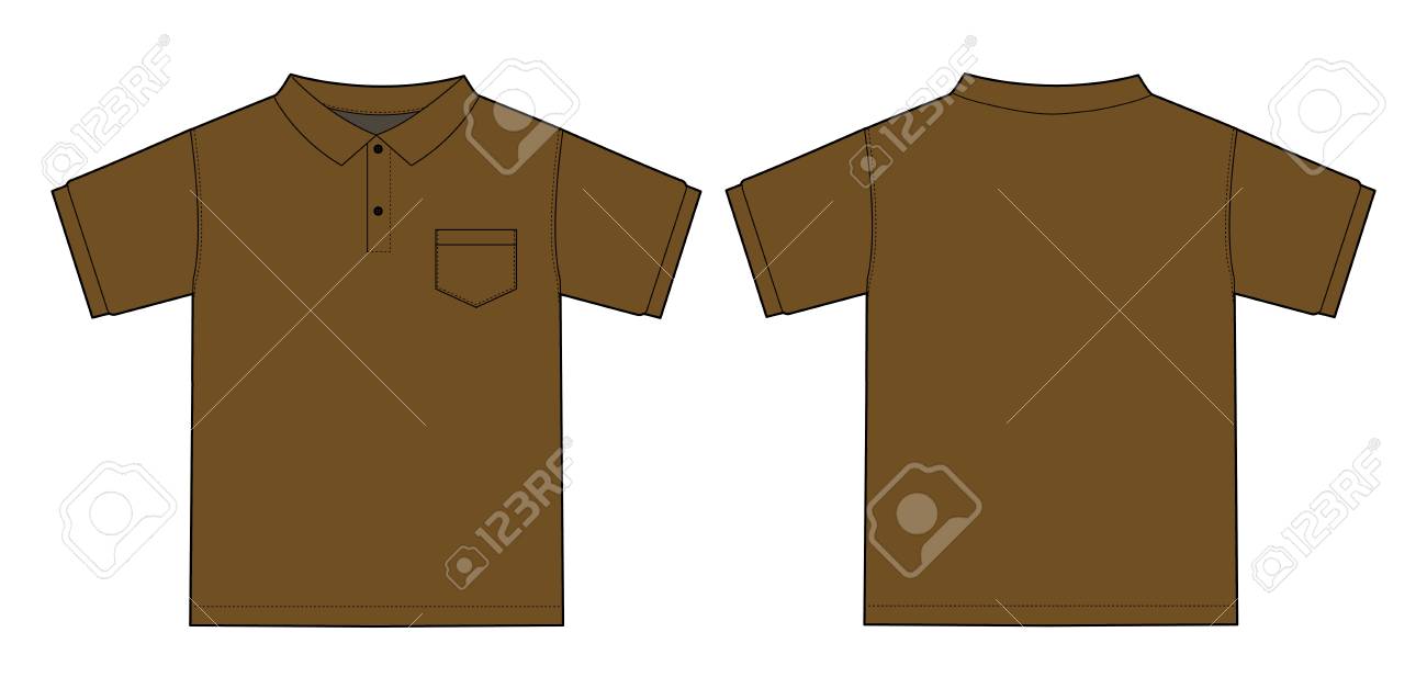 茶色のポロシャツのイラスト のイラスト素材 ベクタ Image