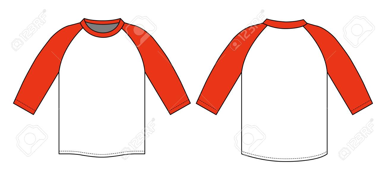 red raglan shirt