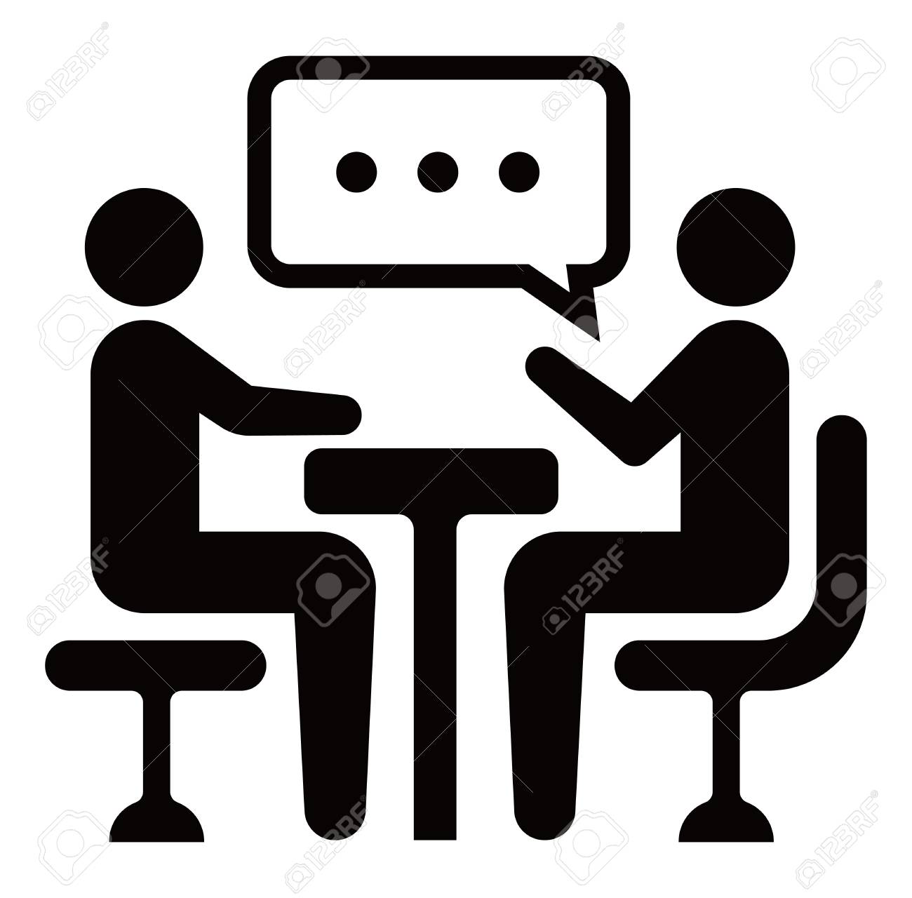 Meeting, Discussion, Conversation Icon Royalty Free SVG, Cliparts, Vectors,  and Stock Illustration. Image 121640612., image size:1300x1280