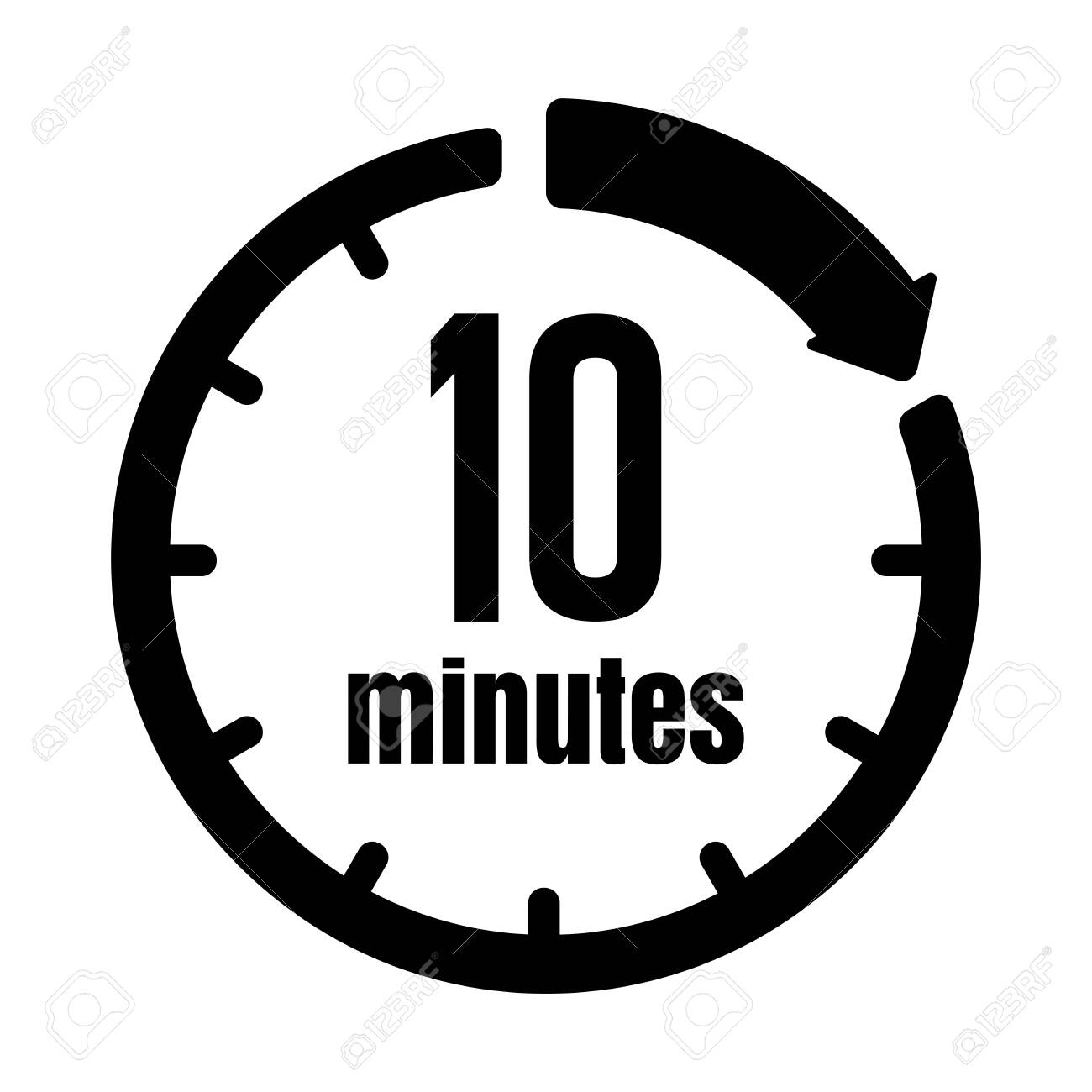 clock timer time passage icon 10 minutes timer 10 minutes start
